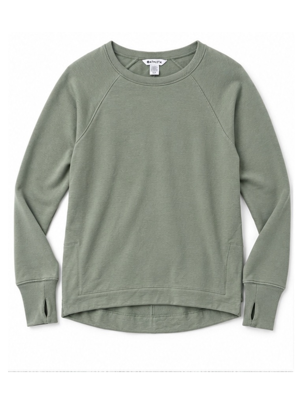 Athleta Coaster Luxe Recover Sweatshirt Sage Green Size S
